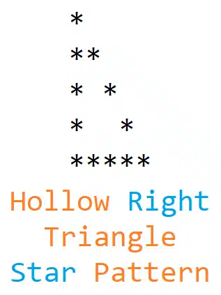 Hollow Right Triangle Star Pattern